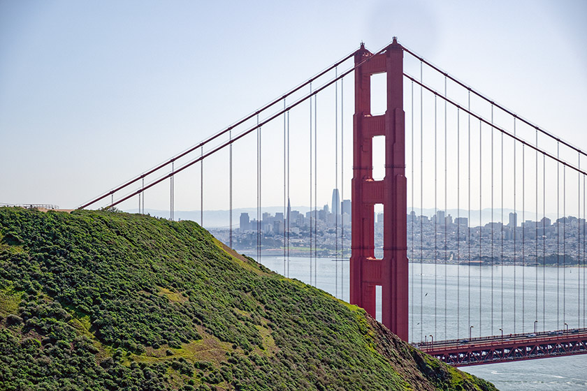 San Francisco seen through the Golden Gate Bridge