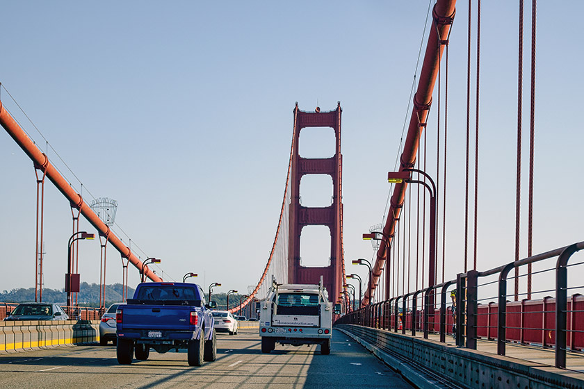 Southbound on the Golden Gate Bridge