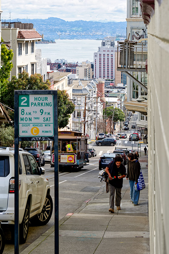 ...San Francisco streets are steep!