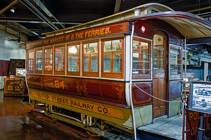 One of the original cable cars
