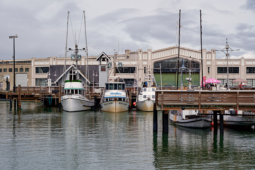 Boats along Fisherman's Wharf