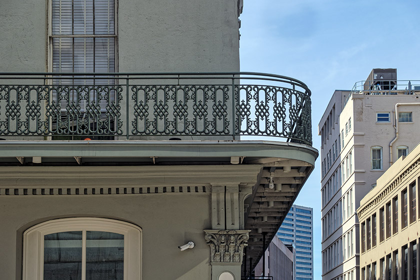 Wrought iron bannister by Carondelet and Perdido Streets