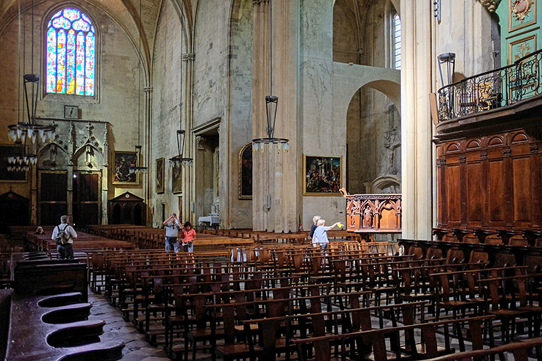 Inside the 'Saint Sauveur' cathedral