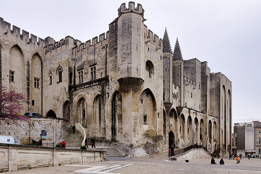 The Palace of the Popes, largest Gothic structure of the Middle Ages
