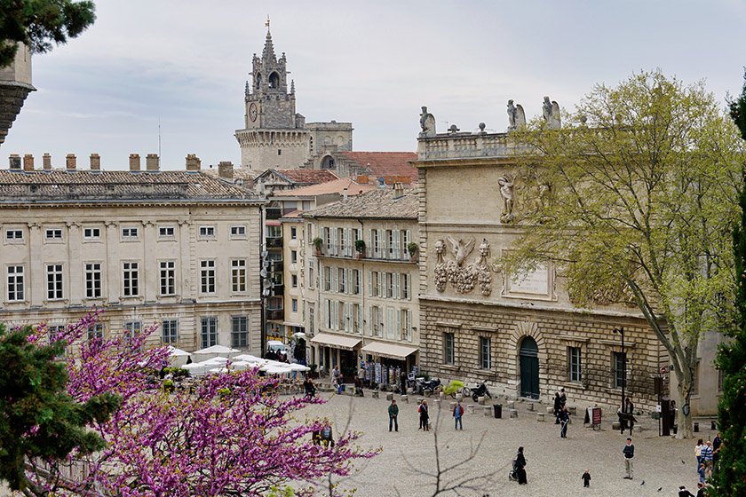Looking down onto the Place du Palais