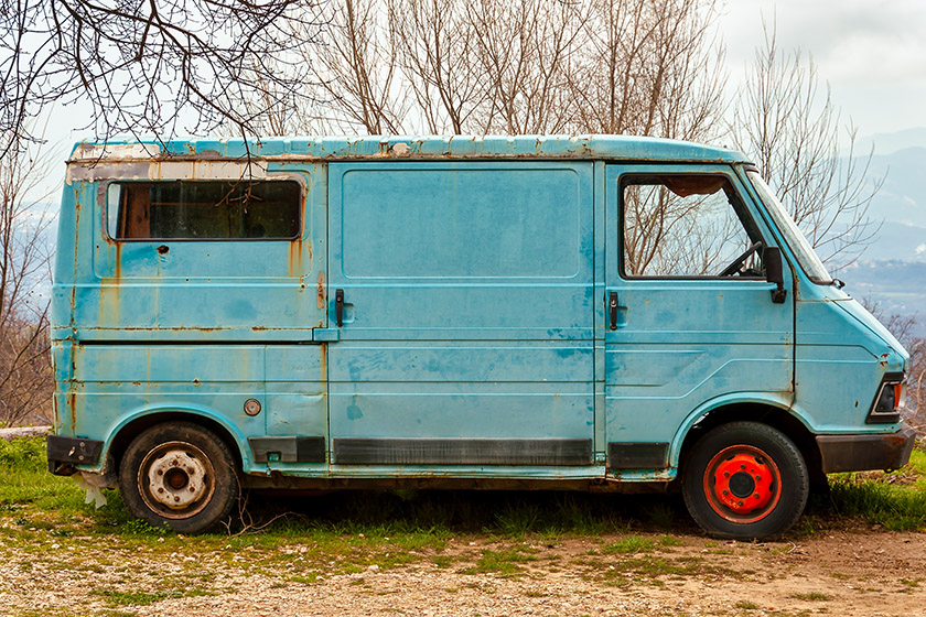 This truck jas seen better days