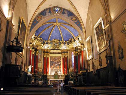 Inside the church