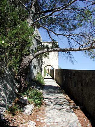 Climbing up to the castle