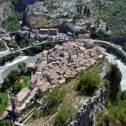 The village seen from the castle