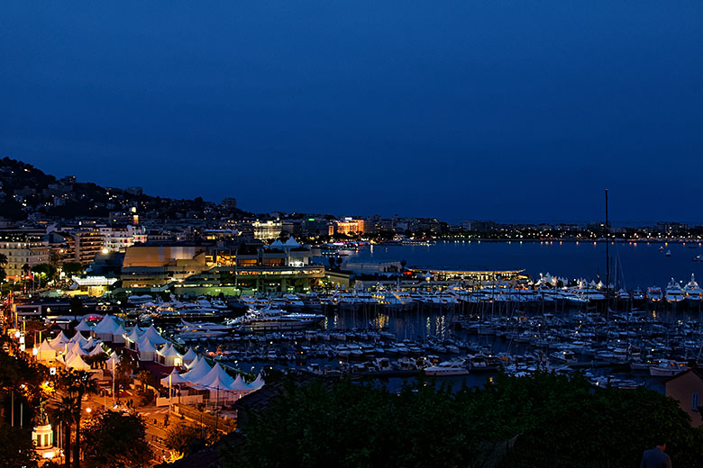 Cannes by night, seen from Le Suquet