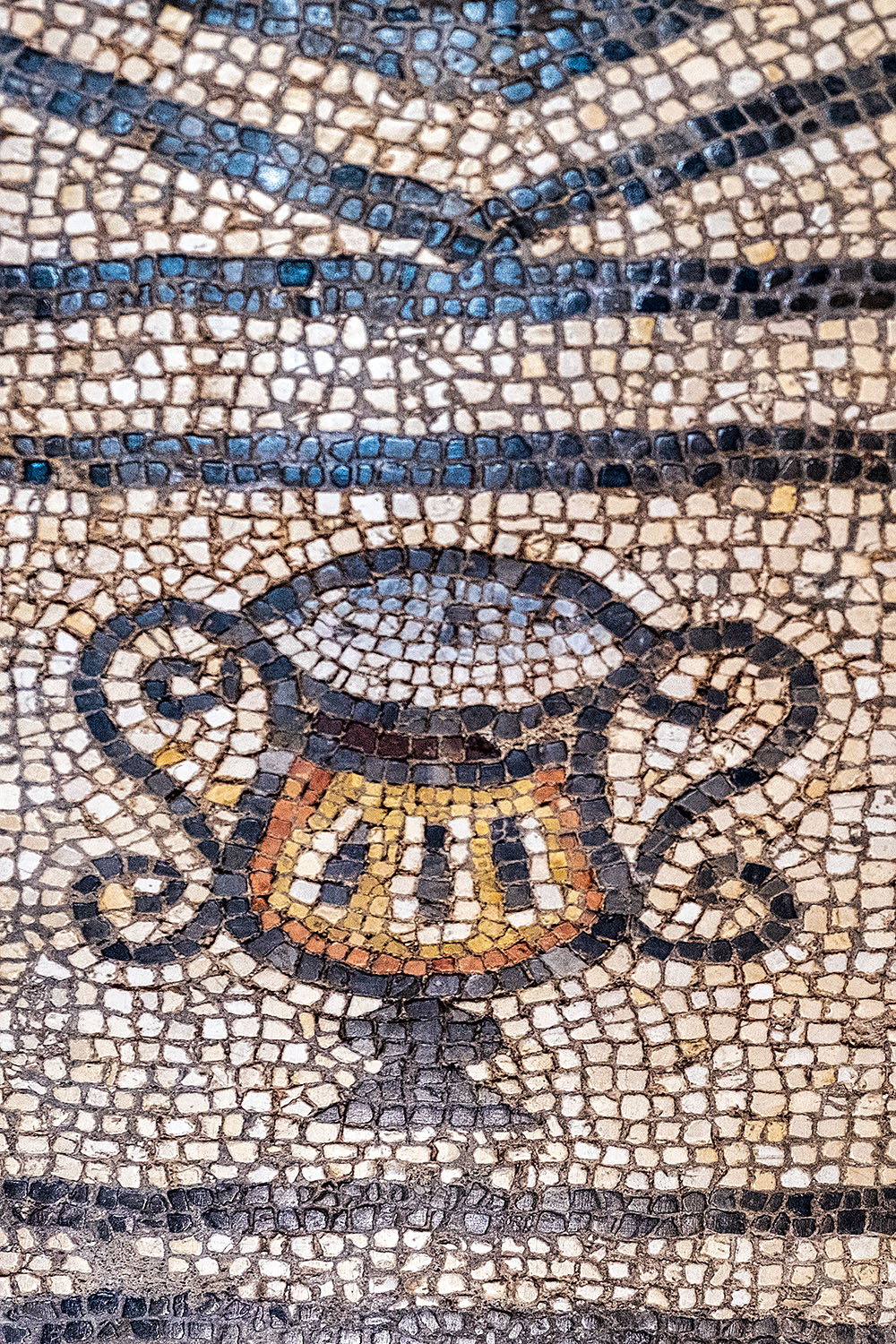 Detail of a mosaic in the museum