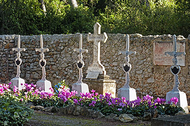 The island's small cemetery