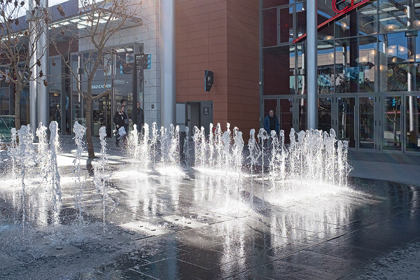 The fountain in front of the cinema