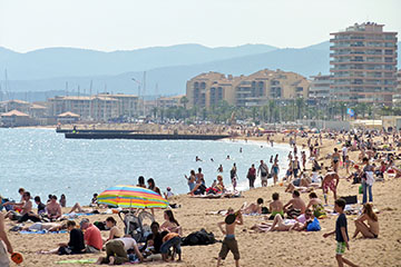 One of the town beaches