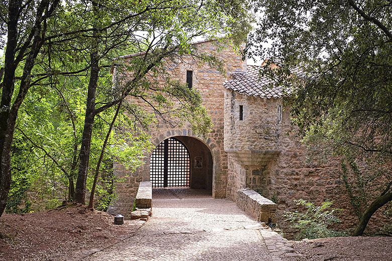 The entrance to the abbey