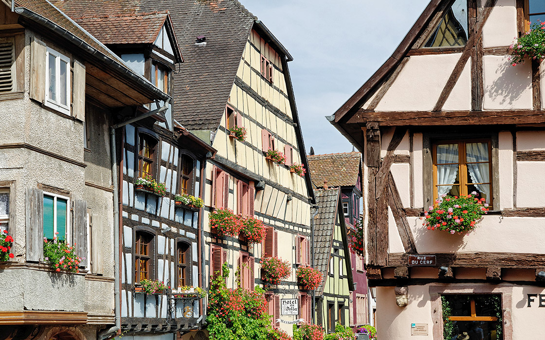 Timber-framed houses in Riquewihr, Alsace, France (Nikon D300 photo)