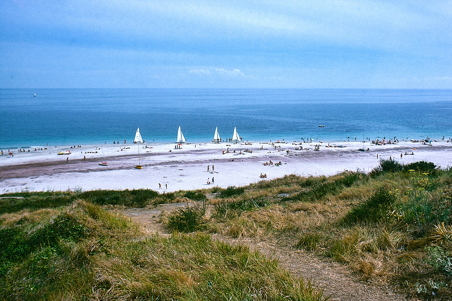 'Plage des Sables Rouges', a beach on the east end of the island