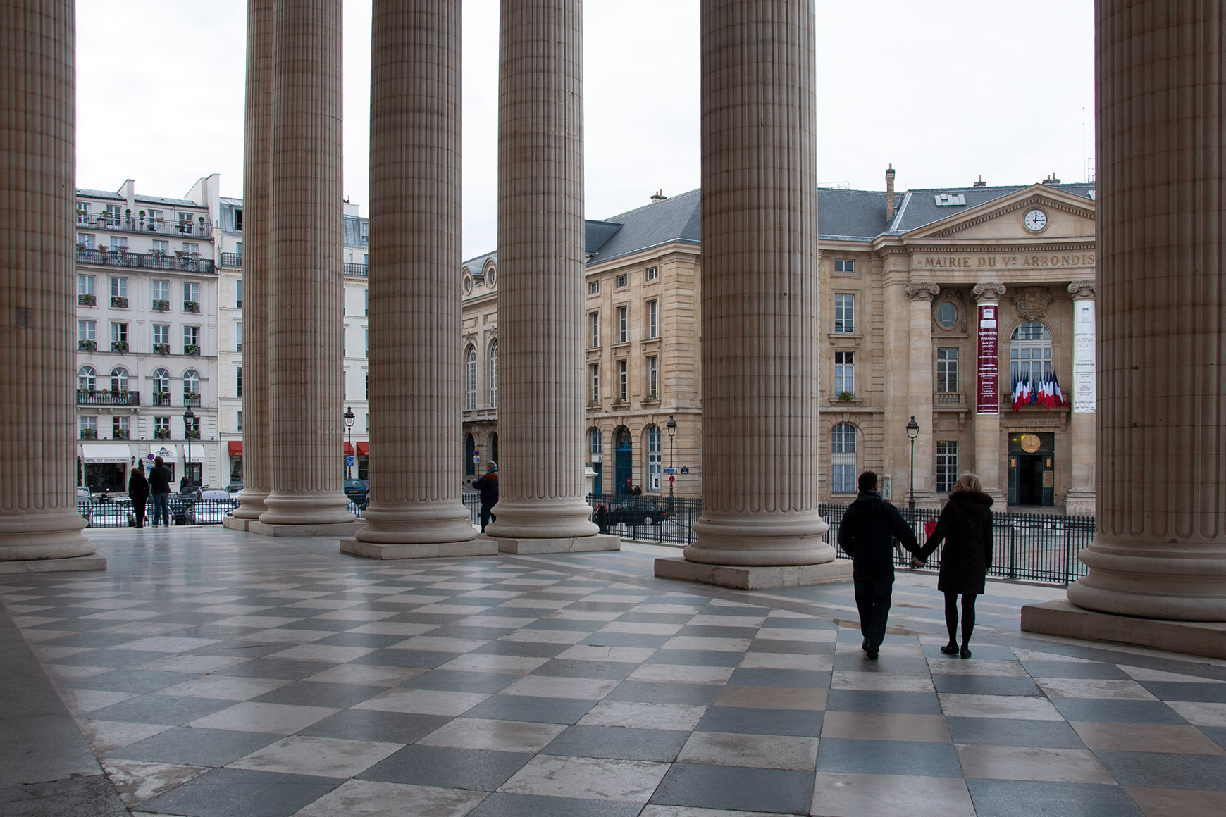 Before processing, At the Panth&eacute;on in Paris, France