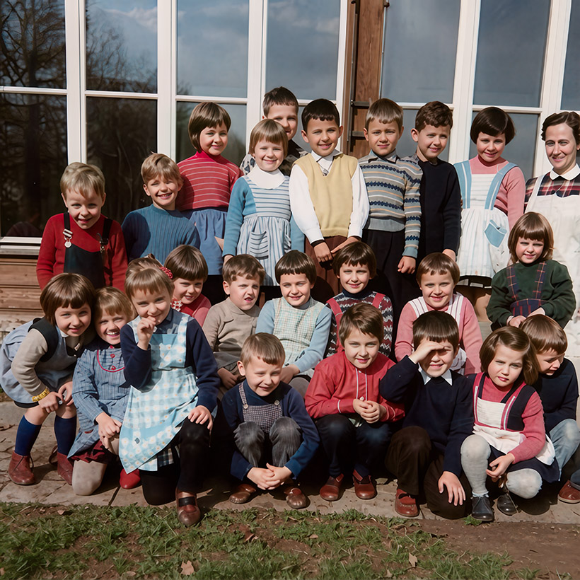 After processing, Kindergarten class (1961)