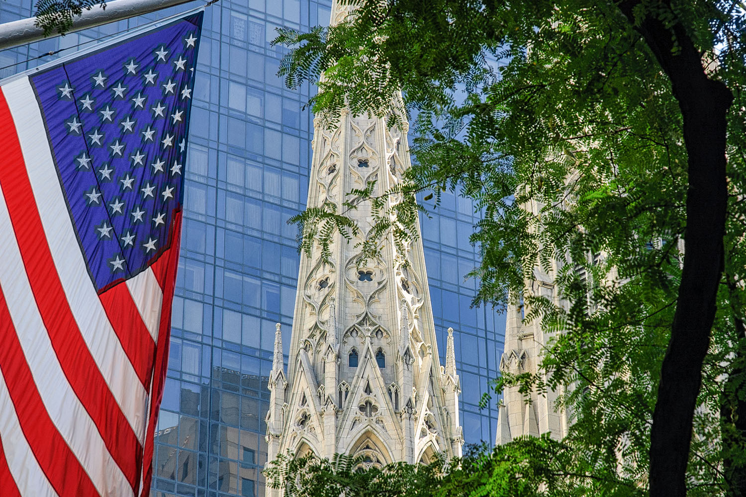 The spires of St. Patrick's Cathedral