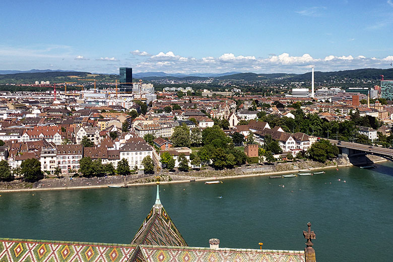 View across the Rhine to 'Lesser Basel' (Kleinbasel)