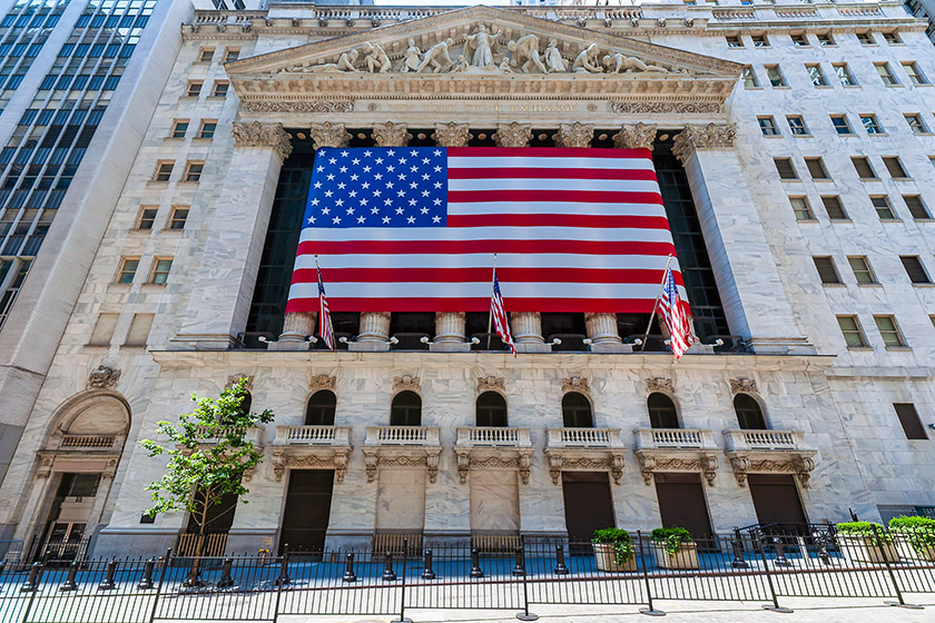 The New York Stock Exchange on Wall Street