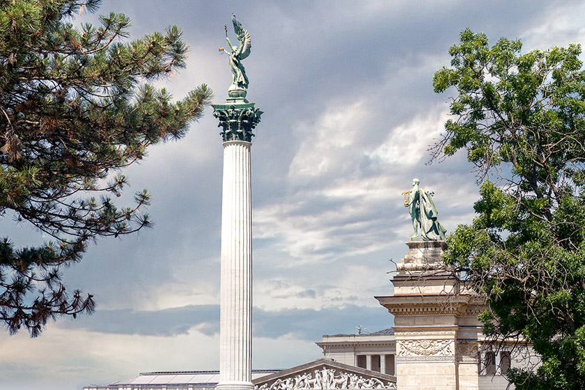 The archangel Gabriel on top of the Millennium Monument column