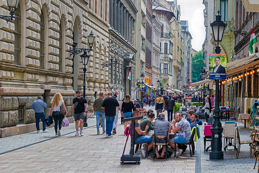 Strolling along Váci utca