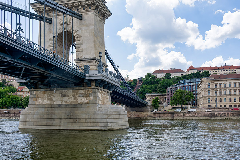 By the Széchenyi Chain Bridge