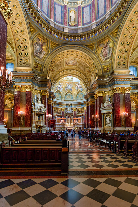 Inside the basilica