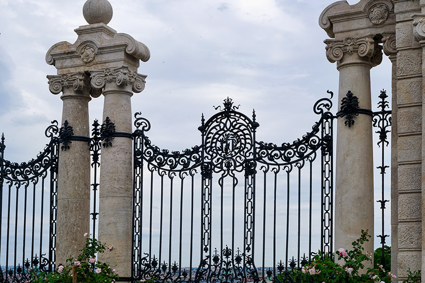 Gorgeous wrought iron fence by the Habsburg Gate