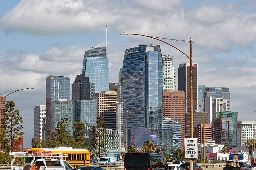 ...but on the highway, we are reminded that we are in Los Angeles.