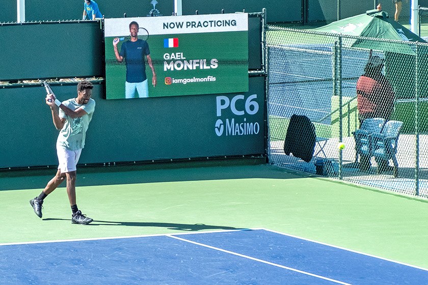 Gael Monfils preparing for his upcoming match against...