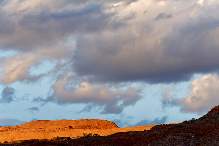 Evening sun in Moab, Utah