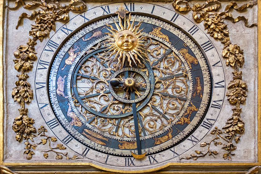 The astronomical clock in the Lyon cathedral