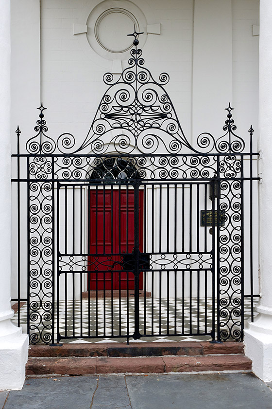 Wrought-iron gate on Archdale Street