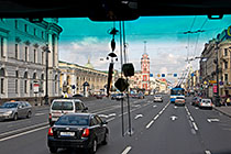 Driving down Nevsky Prospekt
