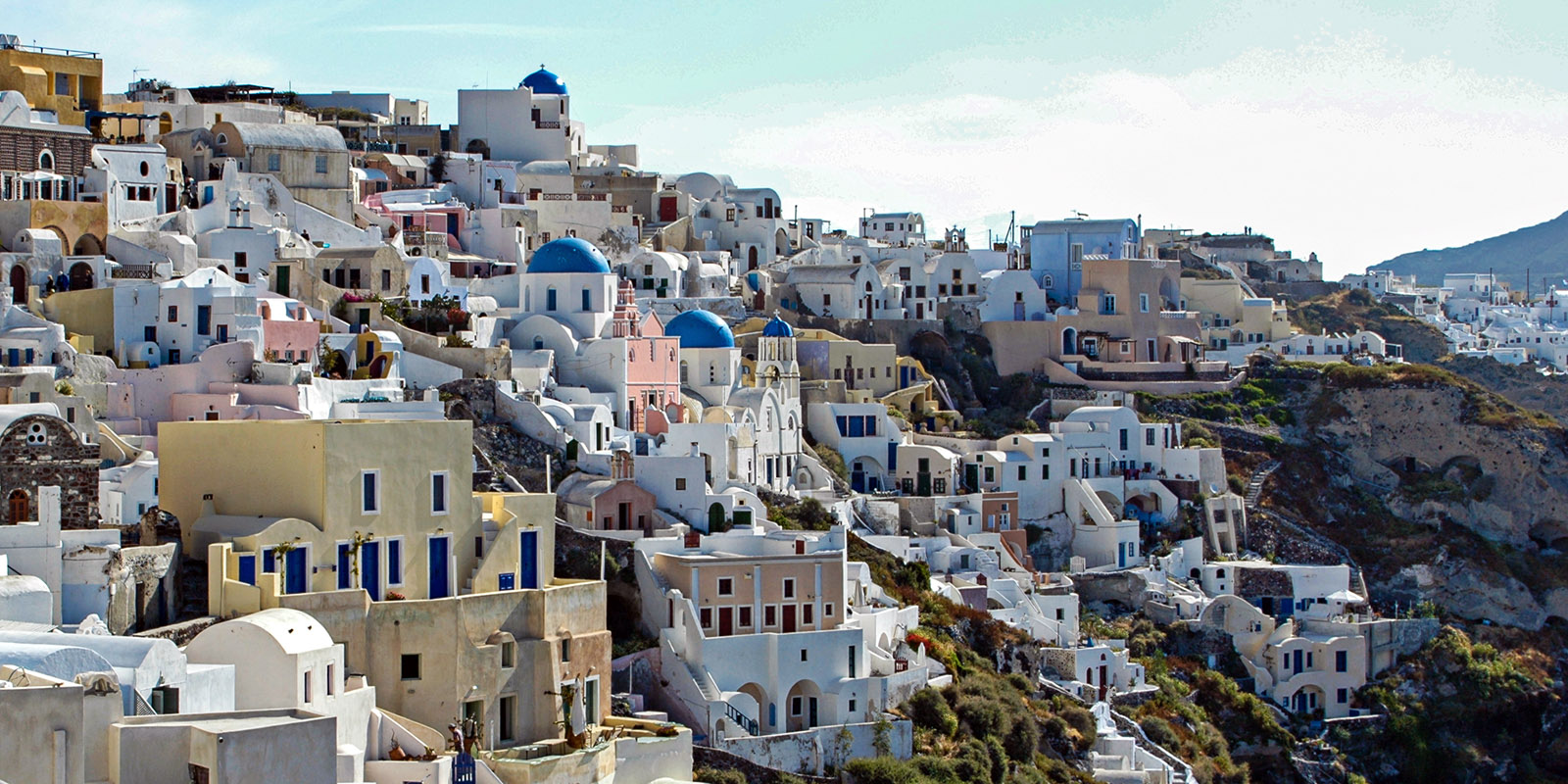 The amazing village of Oia is perched on the cliffs of Santorini's volcanic caldera