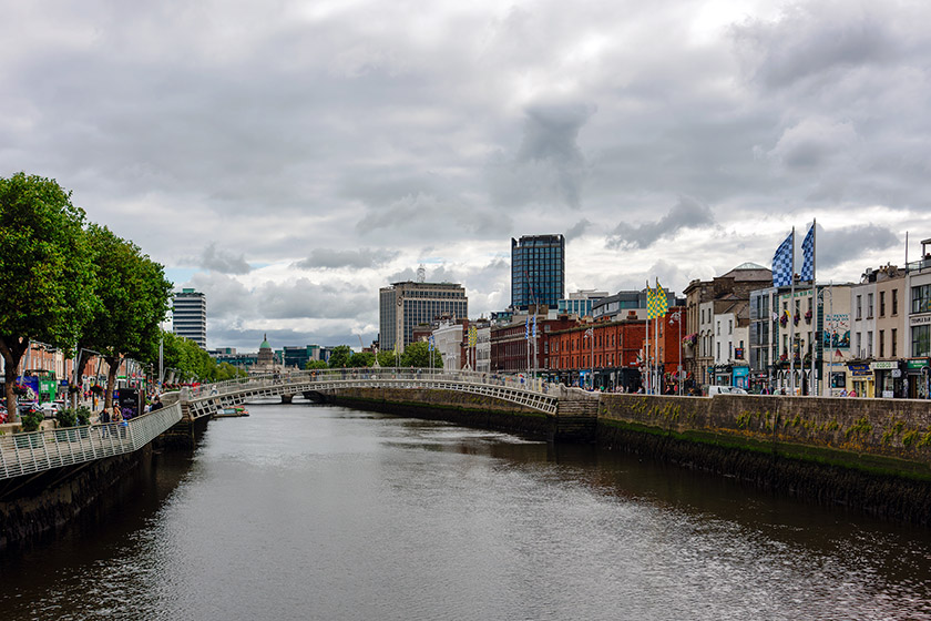 Looking downriver to the east from the same location