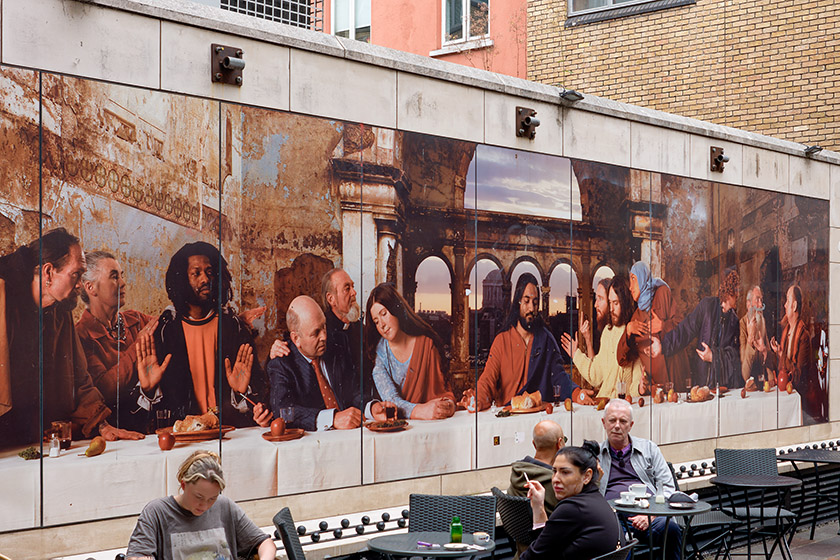 An amazing mural on Bloom Lane in the Italian Quarter