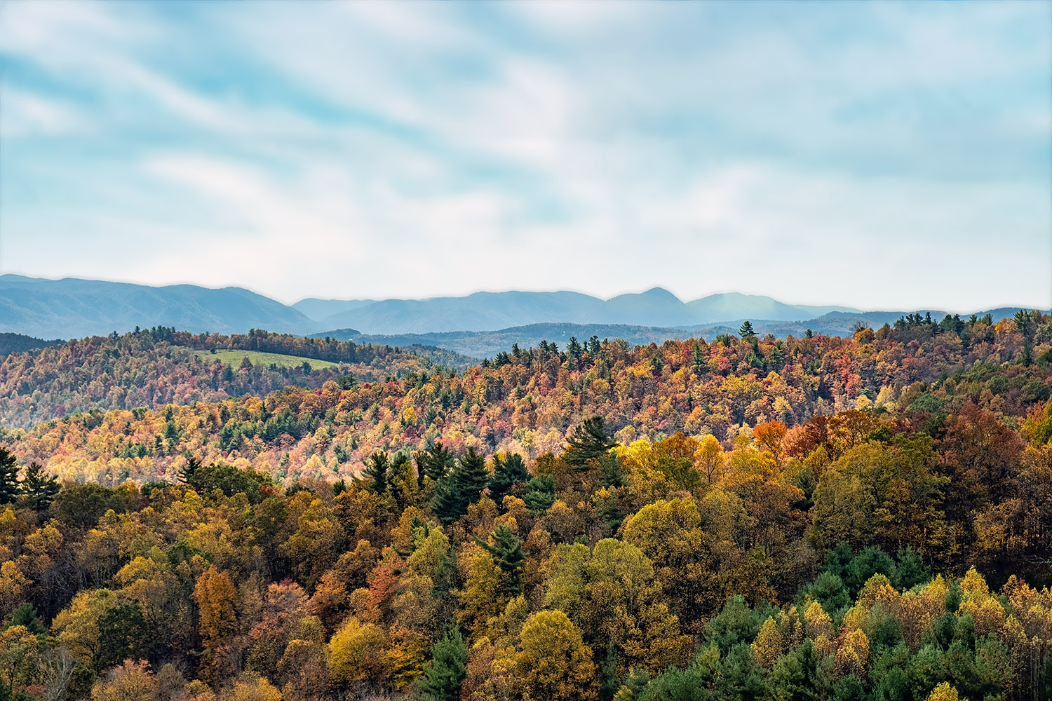 On the way home, looking south from highway 221 near Boone