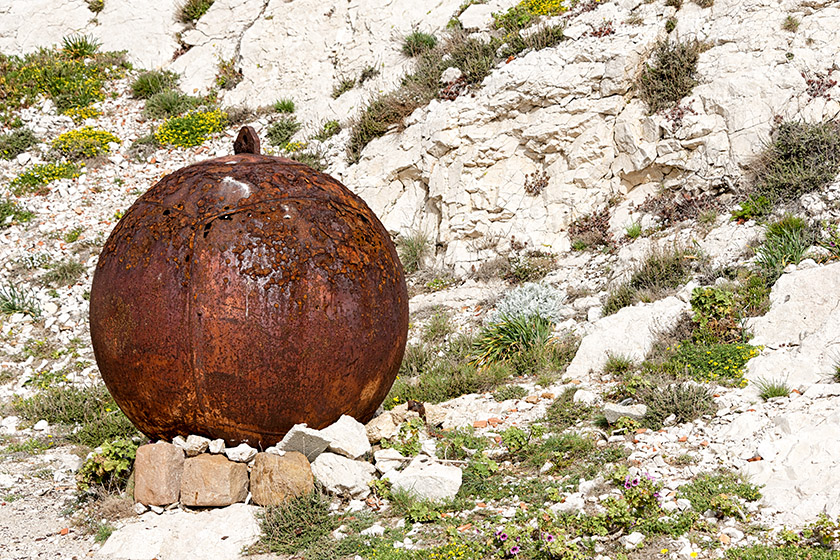 Rusted buoy