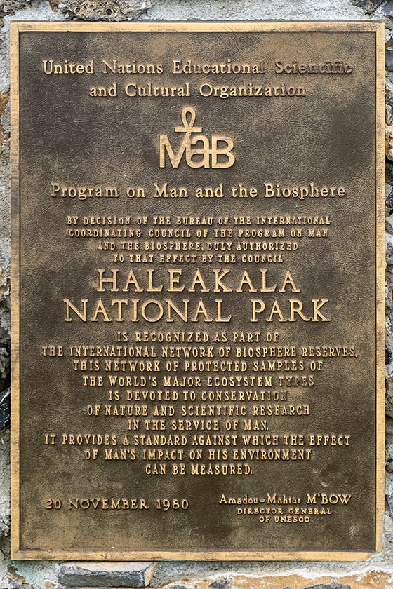 Plaque by the Visitor Center