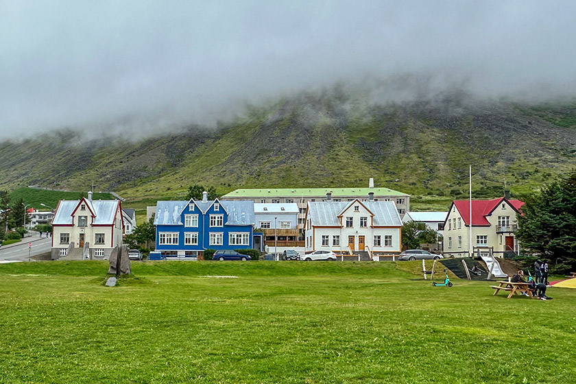 Traditional houses in town