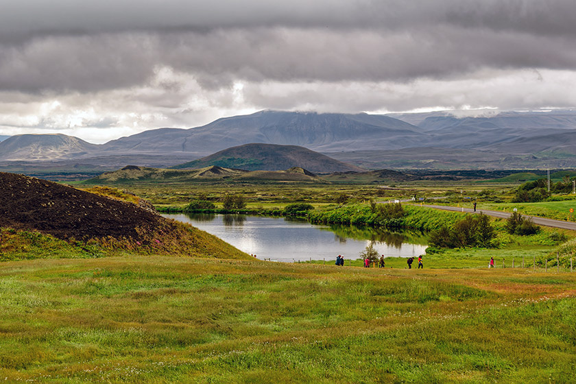 By Lake Mývatn