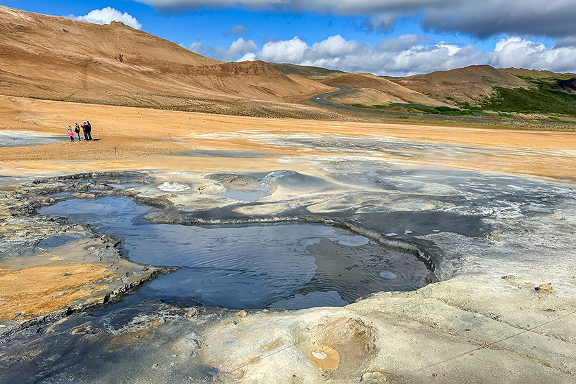 One of the mud pits