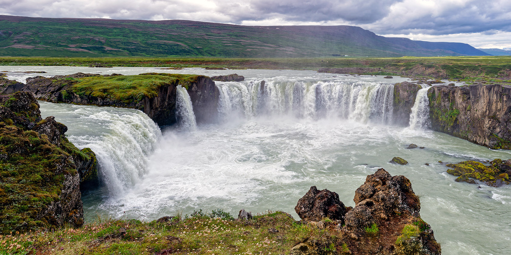 Goðafoss, the waterfall of the gods