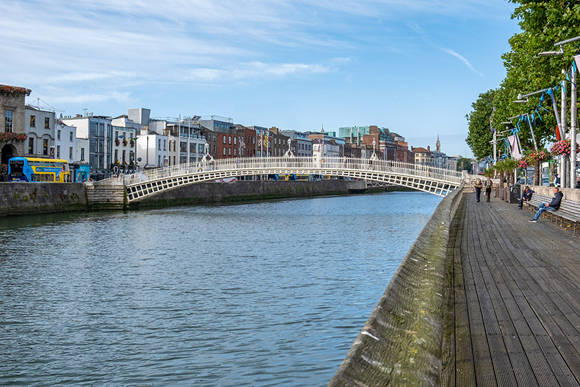 Along the banks of the river Liffey