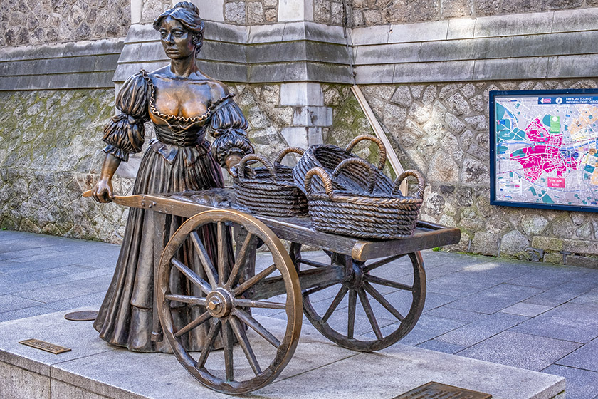 The Molly Malone statue on Suffolk Street