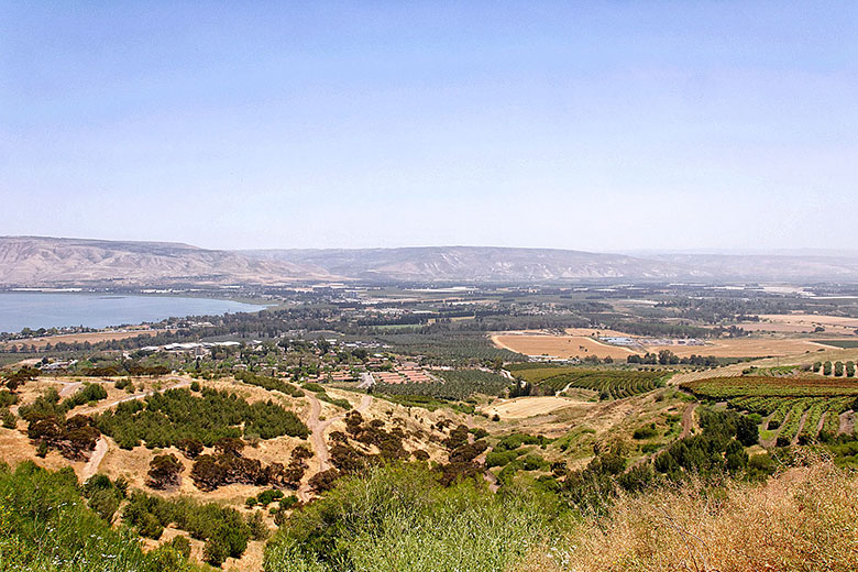 Overlooking the Jordan valley — 200 meters below sea level!